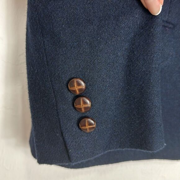 Anthony Fashions Black Single Breasted Two-Button Closure Blazer Size 14 - Picture 3 of 11